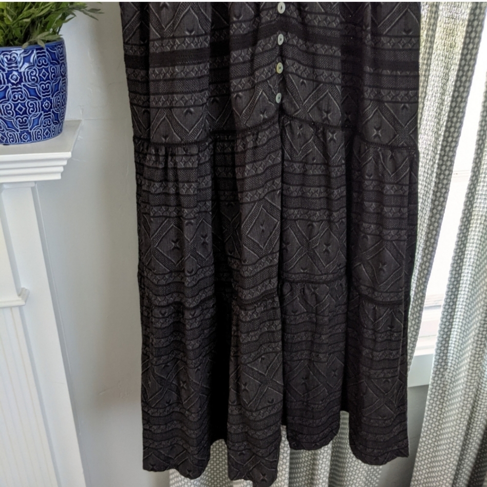 Carly Jean Los Angeles Bohemian / Western / Prairie /  Tiered Maxi Prairie Dress - Picture 11 of 16